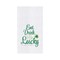 St. Patrick's Day "Eat Drink & Be Lucky" Irish Shamrock Clover Embroidered Flour Sack Kitchen Dishtowel
